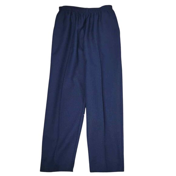 Vintage Petite Navy Blue Polyester Pants Size 10 - Picture 1 of 3